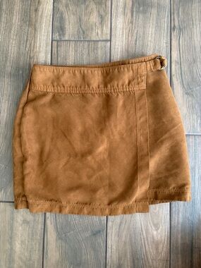 Hollister Brown Suede-Look Mini Skirt